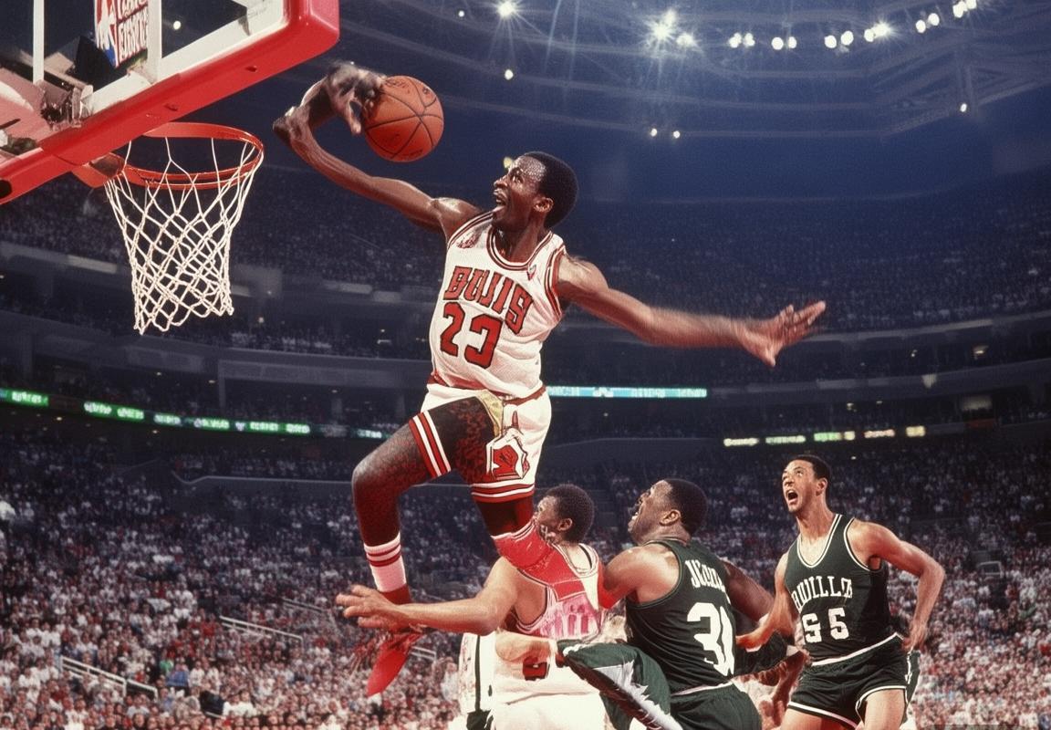 1985年NBA公牛雄鹿经典对决：乔丹与马龙的传奇之战(图4)